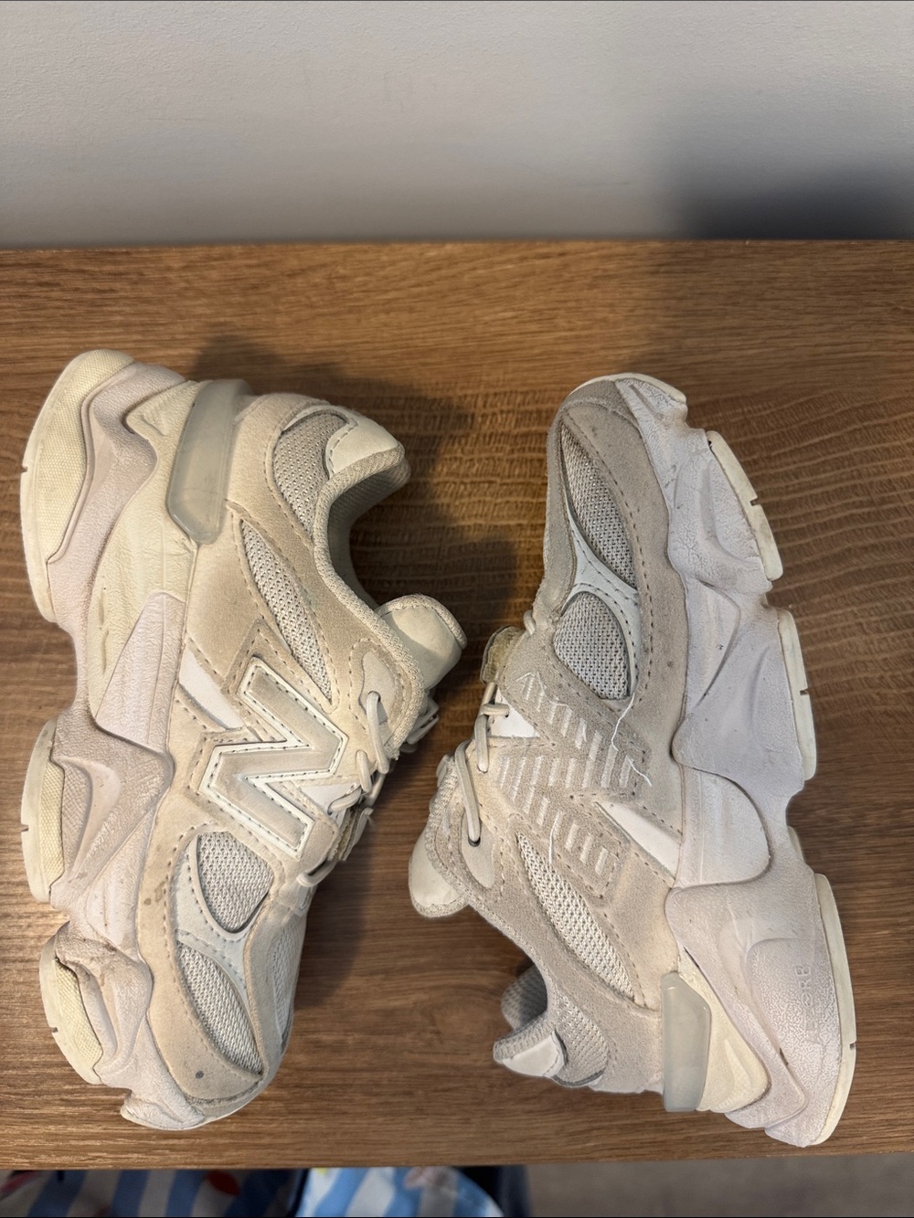 New Balance Kids Cream and White Chunky Sneakers